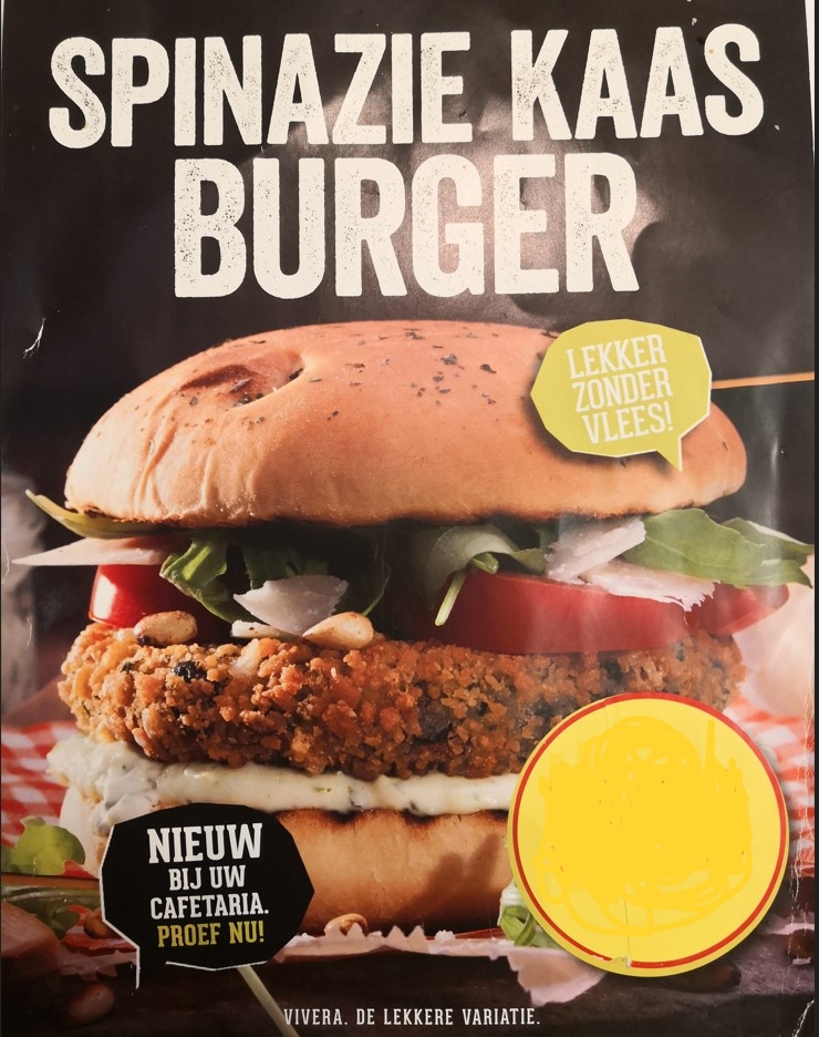Vega Spinazie-kaasburger